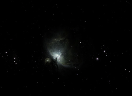 This image of m42 in Orion is closer to what you can expect to see through a pair of binoculars.